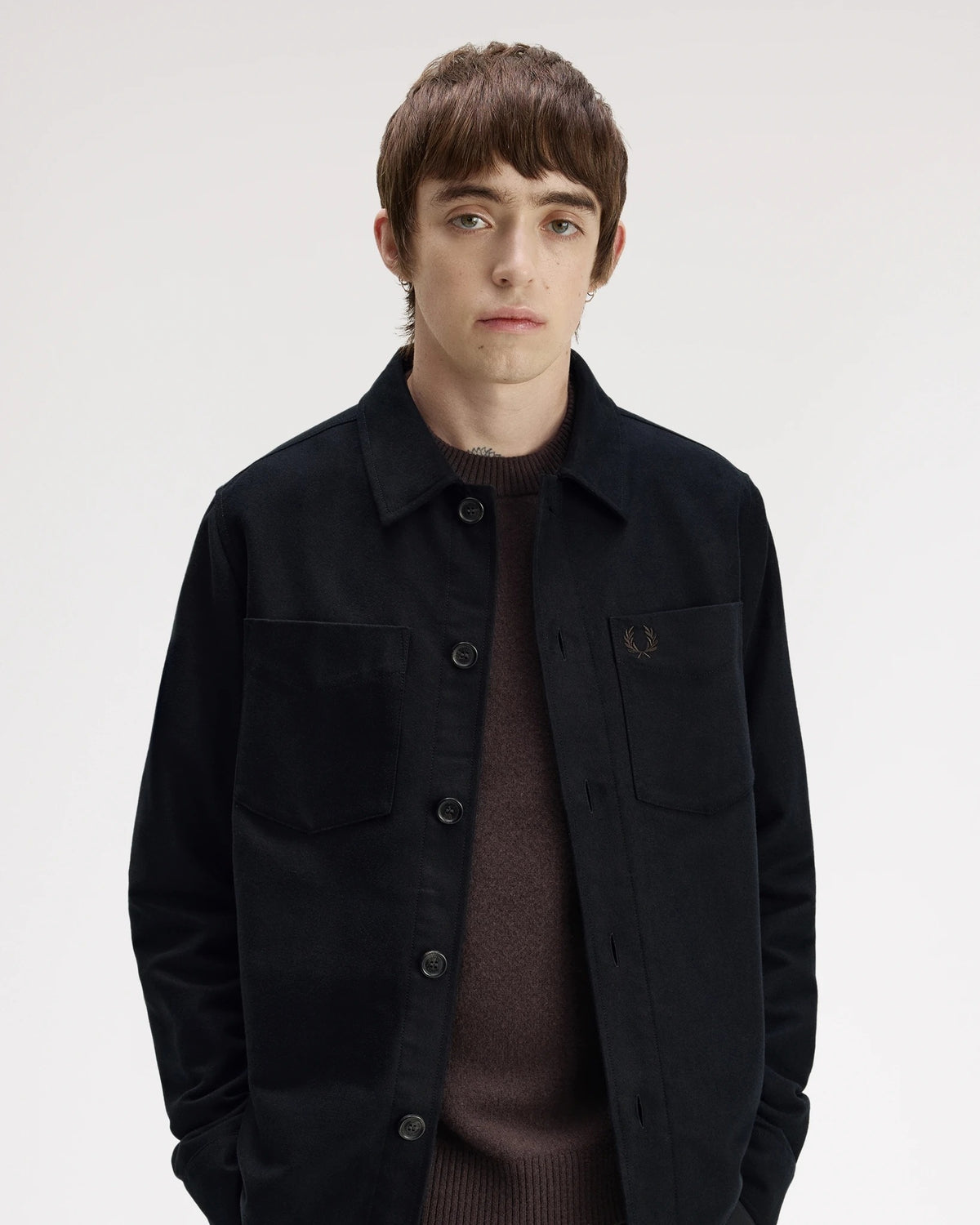 BRUSHED TWILL OVERSHIRT black | Bildmaterial bereitgestellt von SHOES.PLEASE.