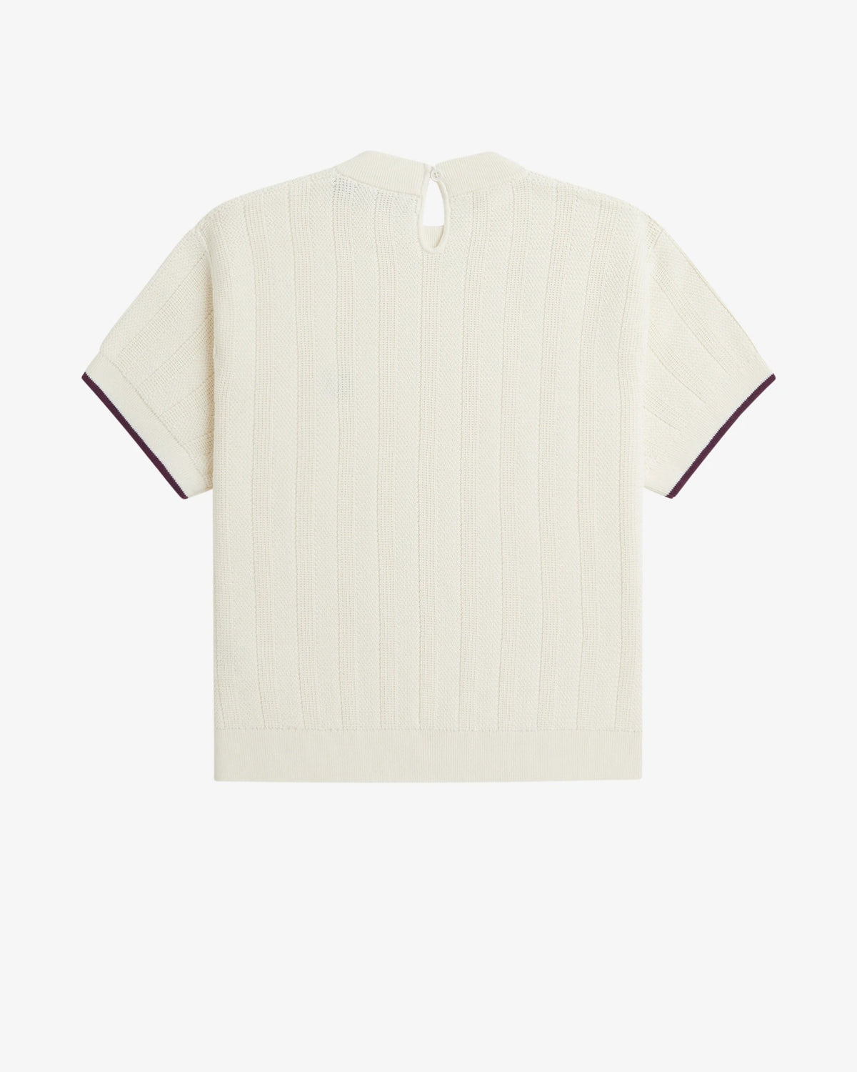 TEXTURED KNITTED T-SHIRT ecru | Bildmaterial bereitgestellt von SHOES.PLEASE.
