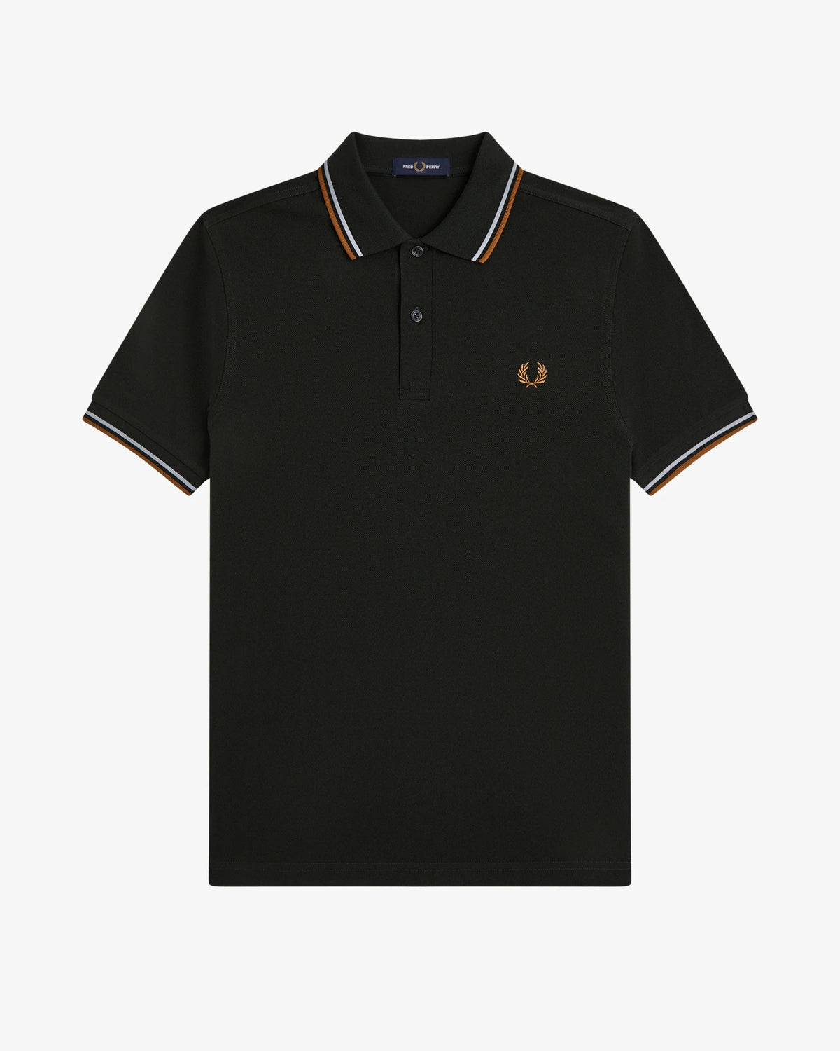 TWIN TIPPED FRED PERRY SHIRT ntgrn/dskbl/dkca | Bildmaterial bereitgestellt von SHOES.PLEASE.
