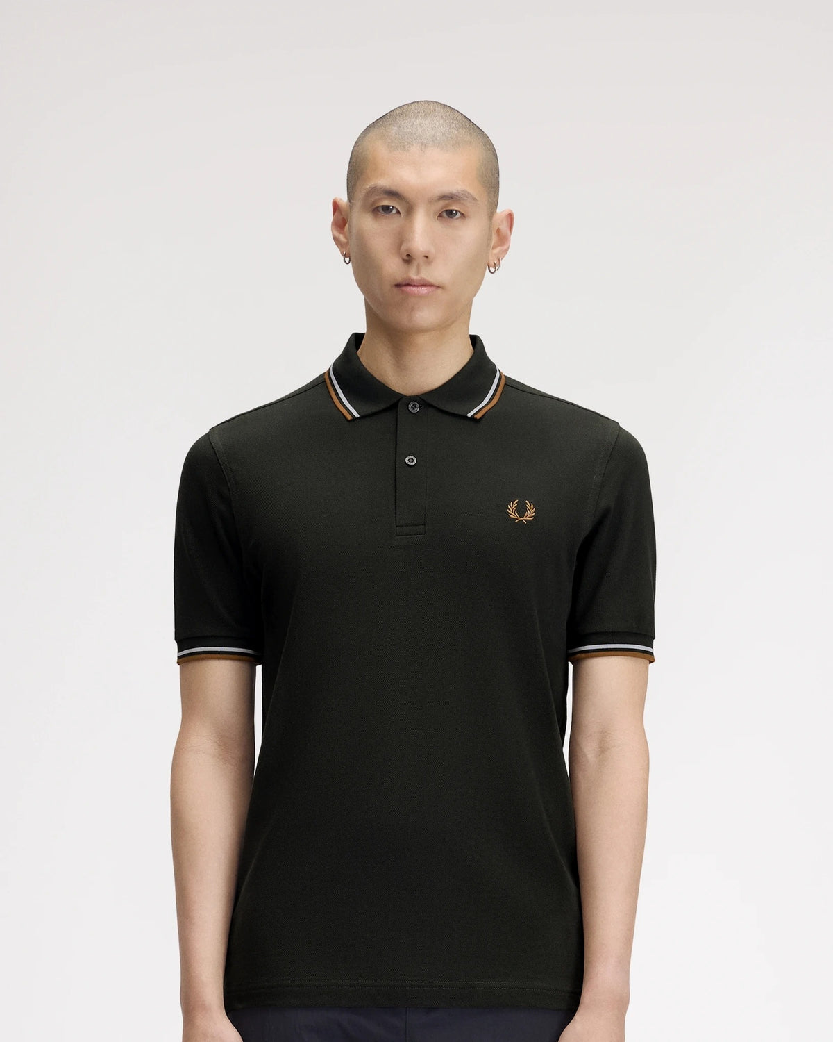 TWIN TIPPED FRED PERRY SHIRT ntgrn/dskbl/dkca | Bildmaterial bereitgestellt von SHOES.PLEASE.