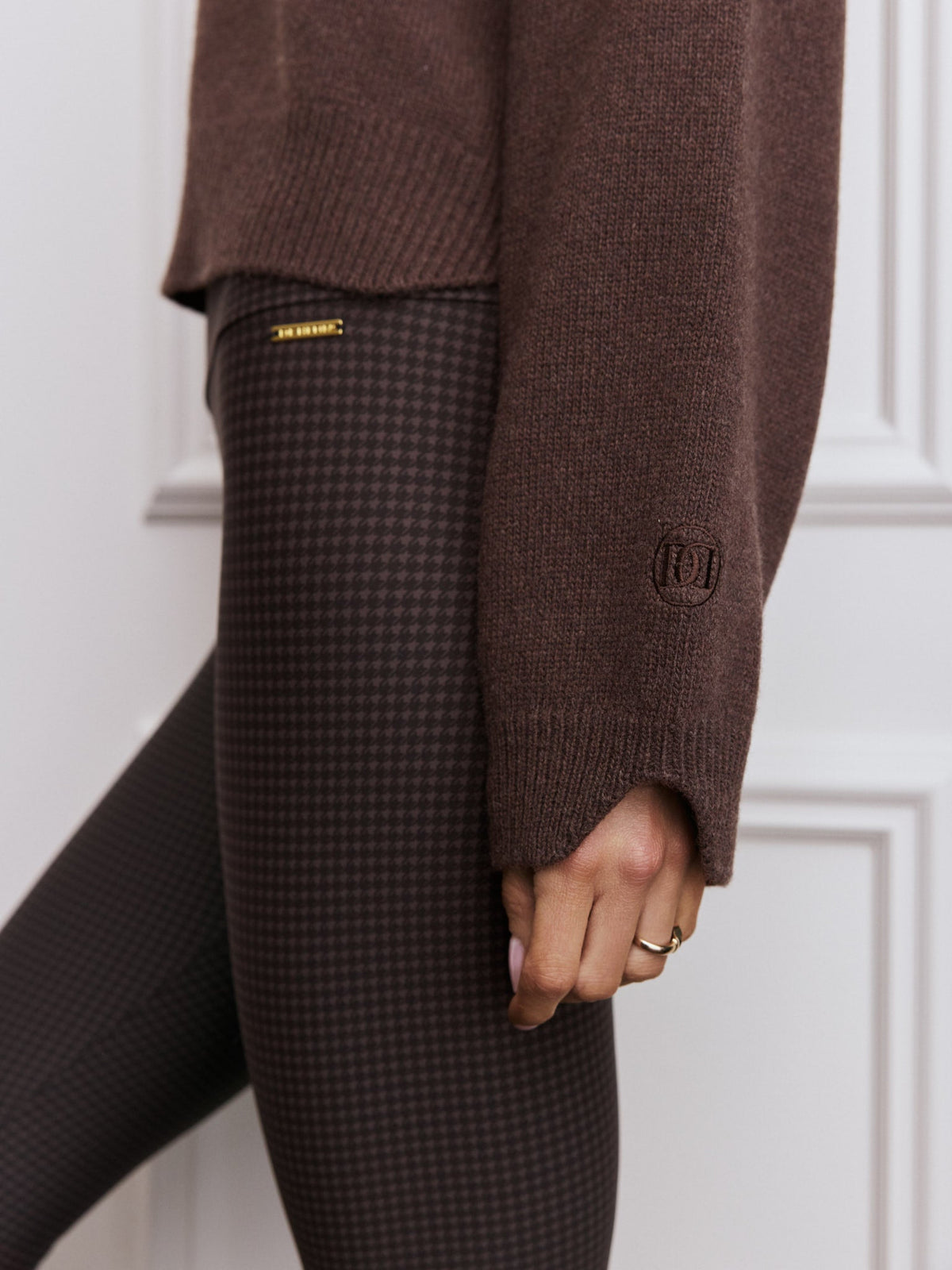 Classic Leggings High Waistband pied de poule dusk brown | Bildmaterial bereitgestellt von SHOES.PLEASE.