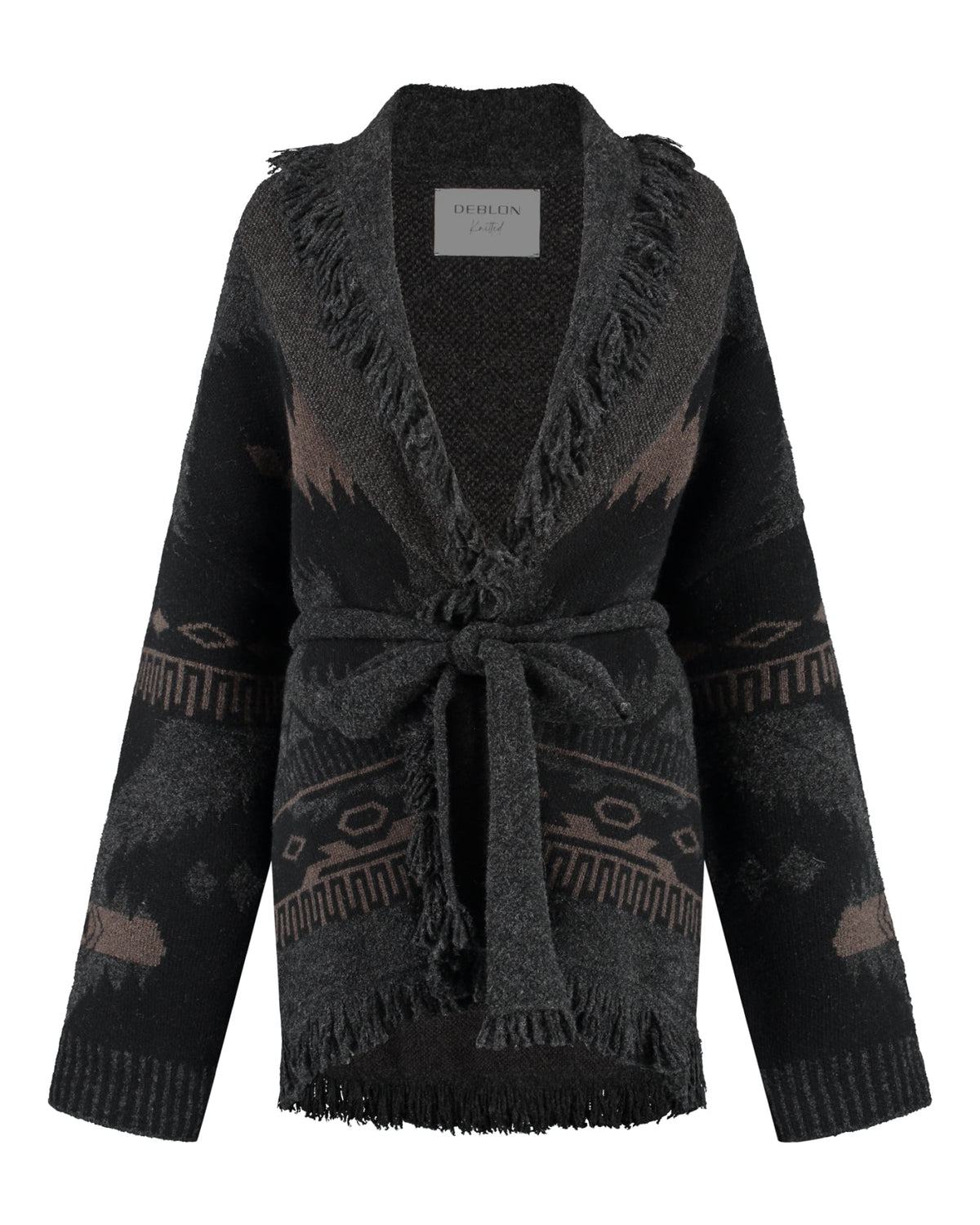 Ymke Cardigan dusk brown black sand | Bildmaterial bereitgestellt von SHOES.PLEASE.