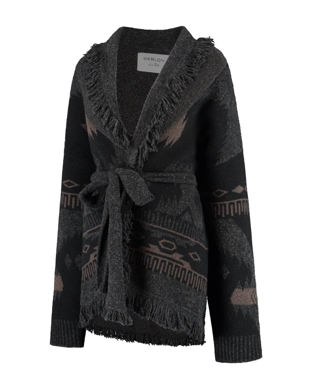 Ymke Cardigan dusk brown black sand | Bildmaterial bereitgestellt von SHOES.PLEASE.