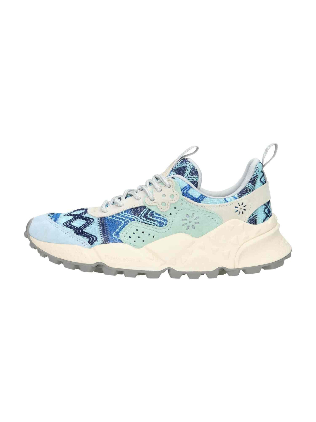 Kotetsu Woman Suede/Knitted Multi Fabric grey/light blue/cream | Bildmaterial bereitgestellt von SHOES.PLEASE.