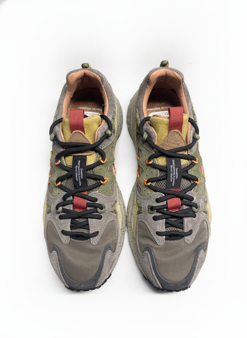 Yamabushi Man Suede/Nylon mud dark brown acid | Bildmaterial bereitgestellt von SHOES.PLEASE.