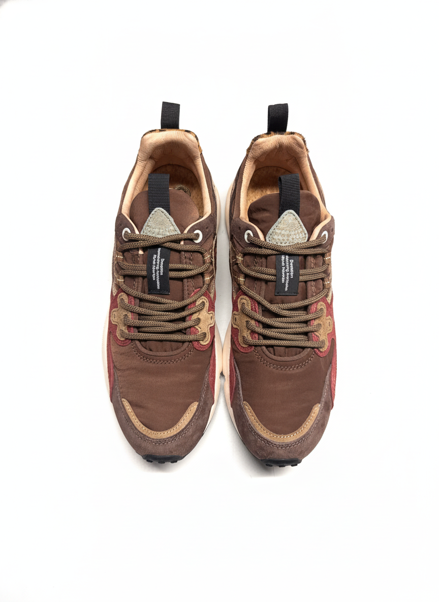 Yamano 3 Uni Suede/Pony Hair/Nylon brown bordeaux | Bildmaterial bereitgestellt von SHOES.PLEASE.