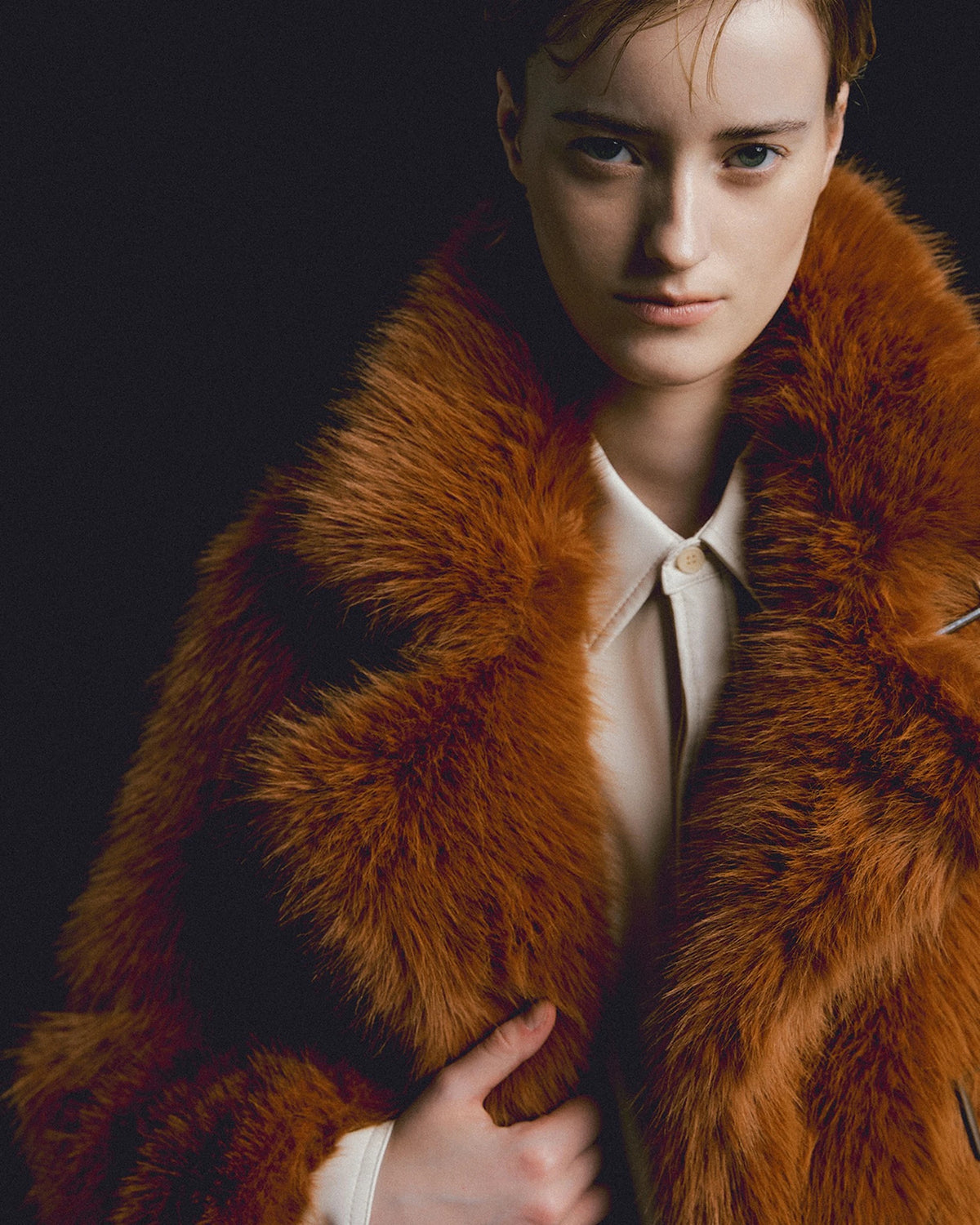 Bee Toggle Long Hair Overcoat maple | Bildmaterial bereitgestellt von SHOES.PLEASE.