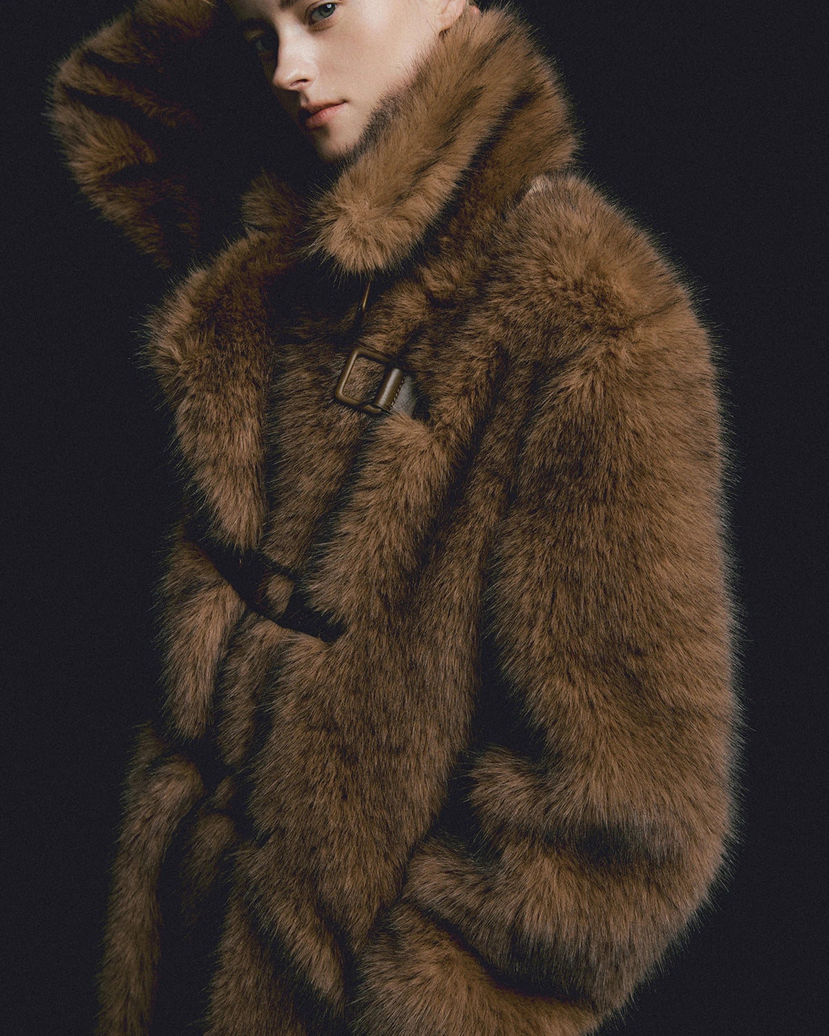 Bee Toggle Long Hair Overcoat wildbrown | Bildmaterial bereitgestellt von SHOES.PLEASE.
