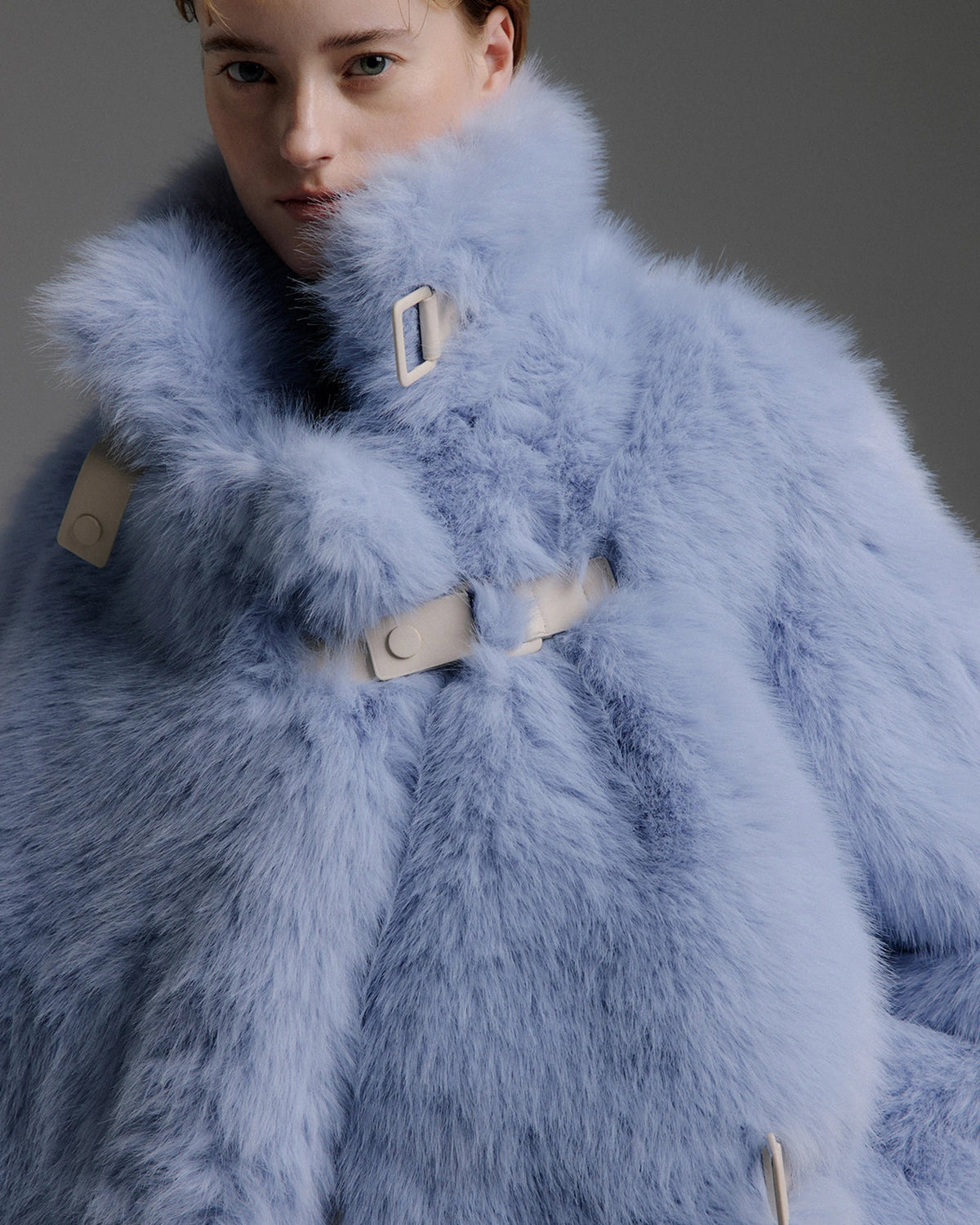 Roy Toggle Long Hair Jacket ice blue | Bildmaterial bereitgestellt von SHOES.PLEASE.