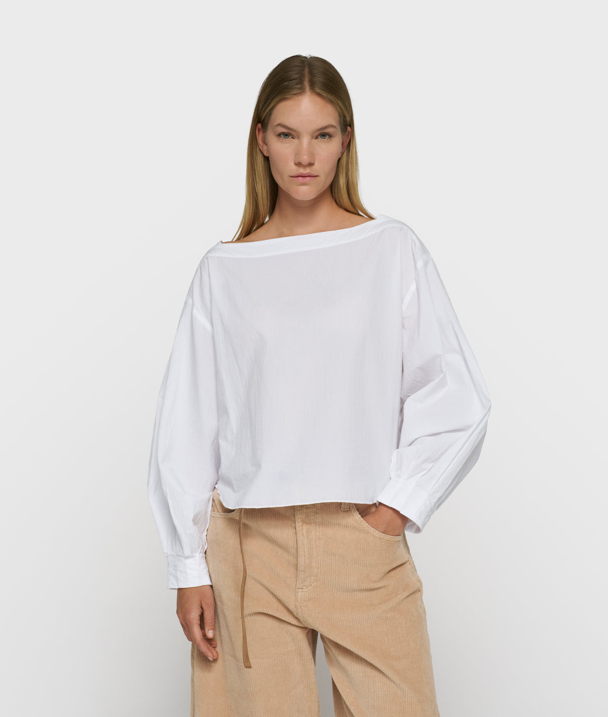 10DAYS Bluse Damen boatneck poplin weiß | Bildmaterial bereitgestellt von SHOES.PLEASE.