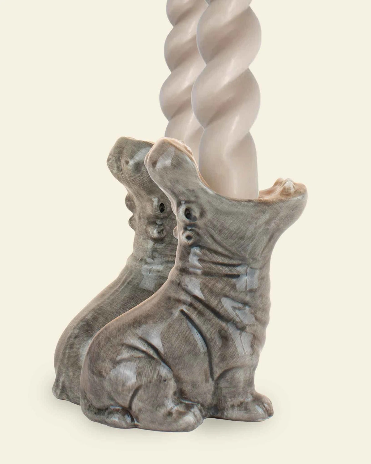 DONKEY Kerzenhalter-Set Hungry Hippos grau | Bildmaterial bereitgestellt von SHOES.PLEASE.