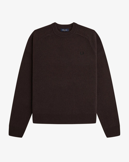 SADDLE SLEEVE JUMPER rich brown
