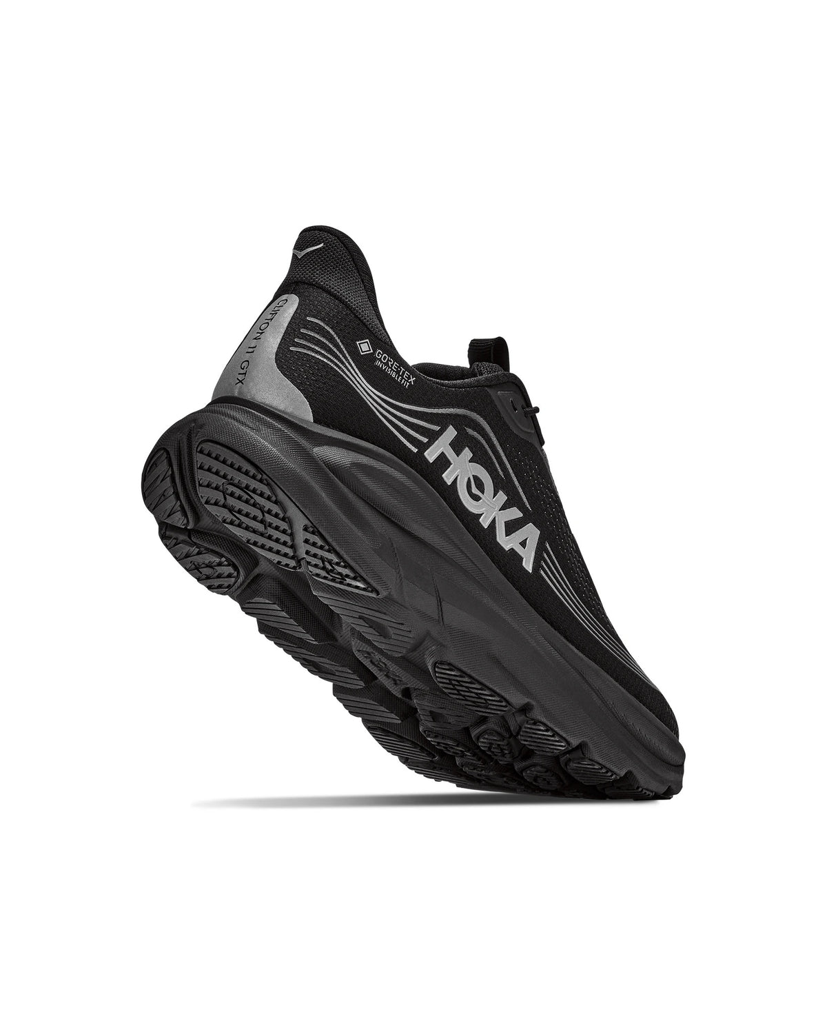 HOKA Laufschuhe Damen Clifton 11 GTX schwarz | Bildmaterial bereitgestellt von SHOES.PLEASE.