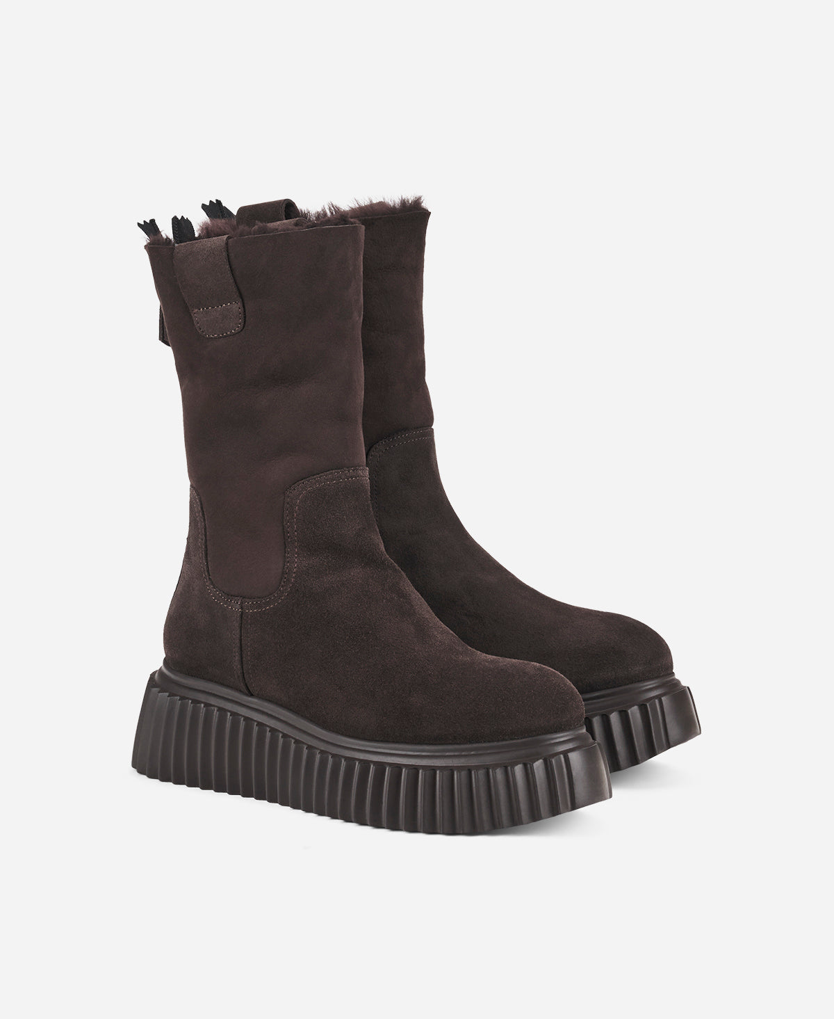 MILAGROS FUR LOWBOOT FERG-MOUT-IGGY t.moro | Bildmaterial bereitgestellt von SHOES.PLEASE.