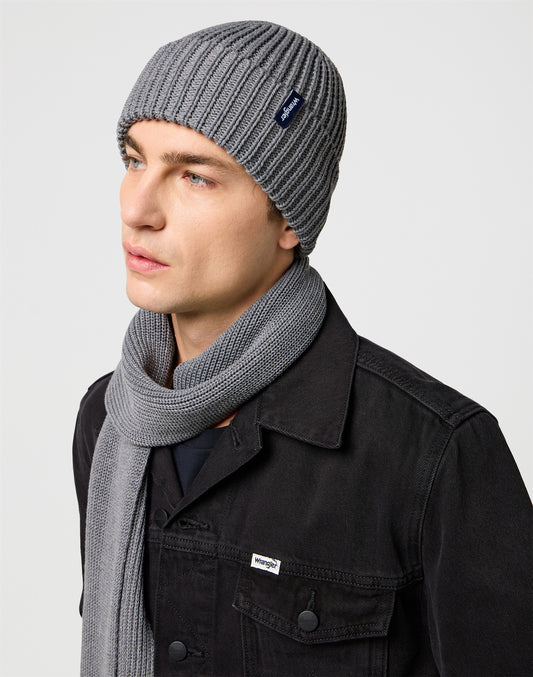 SCARF BEANIE SET mid grey mel