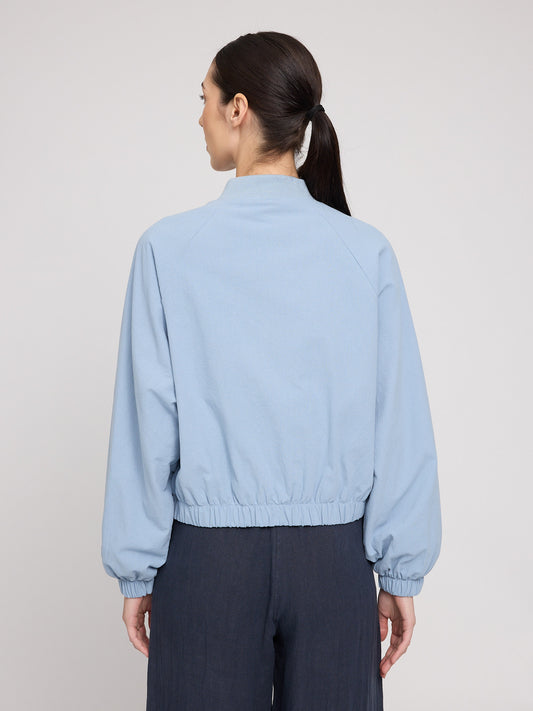 Short Cotton Bomber light blue