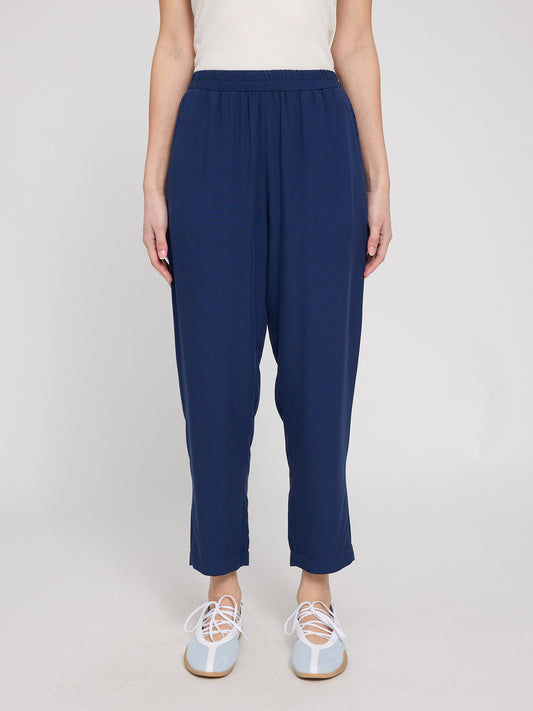 Straight Leg Viscose Pants indigo