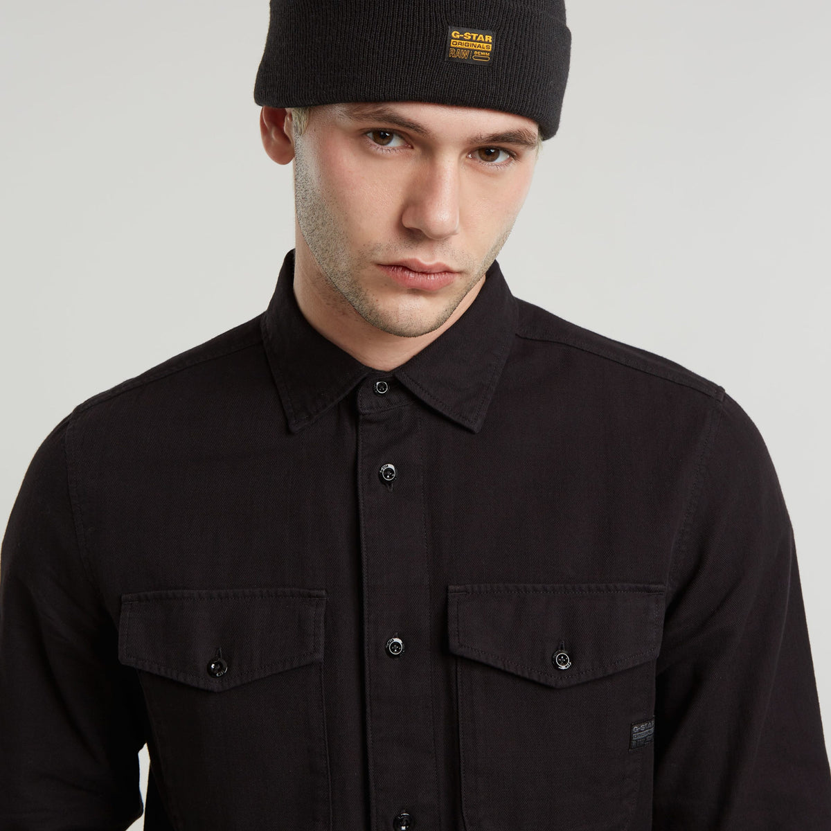 Marine Slim shirt l\s dk black gd | Bildmaterial bereitgestellt von SHOES.PLEASE.