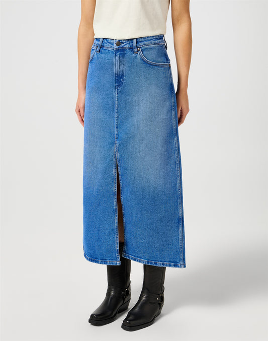 DENIM_MAXI_SKIRT ONCE_LOVED medium denim