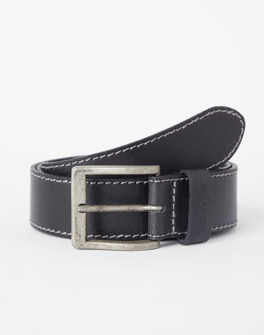 STITCHED BELT black