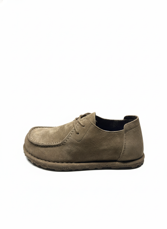 Utti Lace Suede Leather Narrow gray taupe