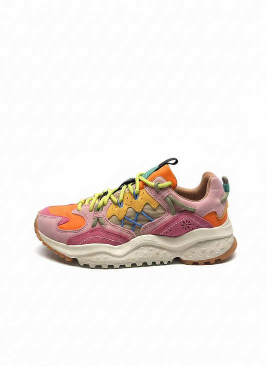 YAMABUSHI WOMAN SUEDE/NYLON RIPSTOP pink