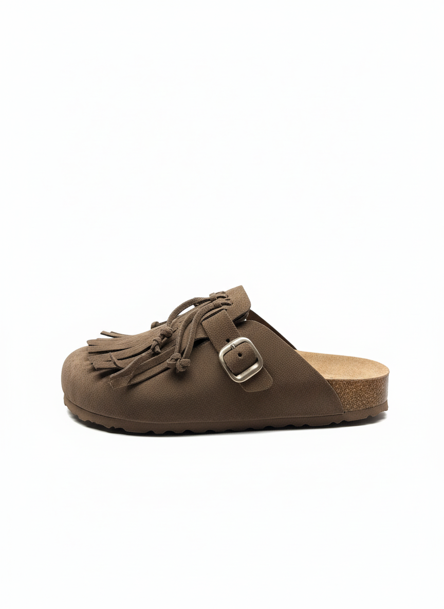 ZUECO-260 Zueco plano SERRAJE lodo | Bildmaterial bereitgestellt von SHOES.PLEASE.