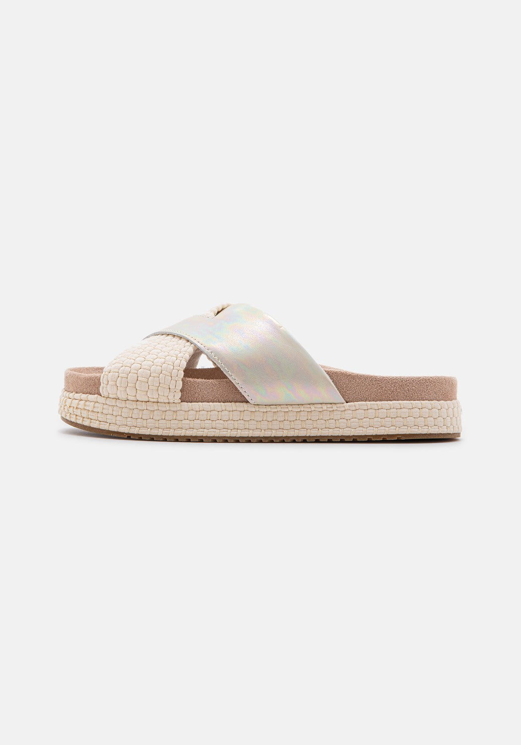 10016561 WM Paloma Leather/Woven silver | Bildmaterial bereitgestellt von SHOES.PLEASE.