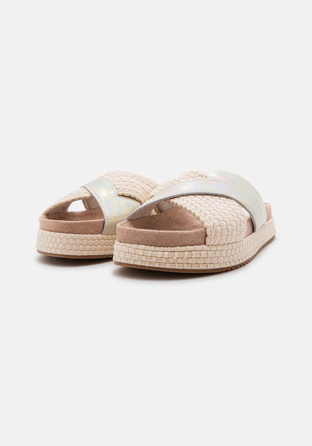 10016561 WM Paloma Leather/Woven silver | Bildmaterial bereitgestellt von SHOES.PLEASE.