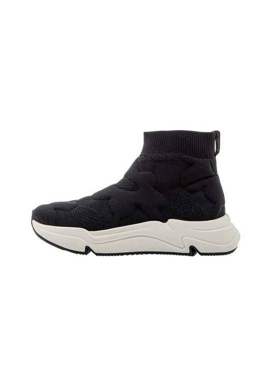 MISSFLOWER02  RECYCLED FLOWER KNIT black