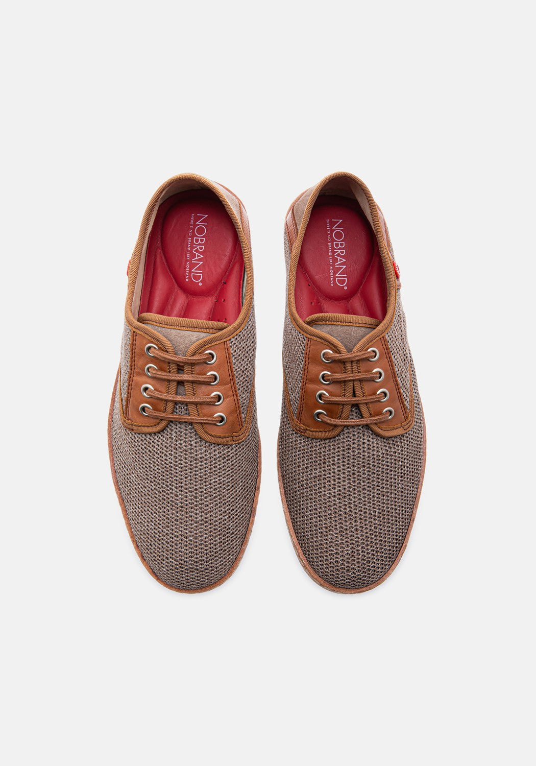 NOBRAND Schnürschuhe Bluish 2 beige taupe/cognac | Bildmaterial bereitgestellt von SHOES.PLEASE.