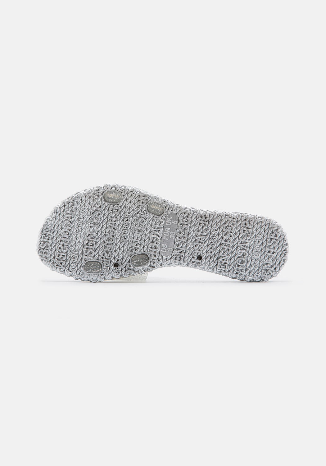 Slip On Flip Flops silver DEFEKT | Bildmaterial bereitgestellt von SHOES.PLEASE.