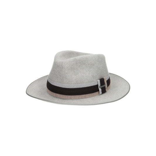 Fedora Melange Furfelt hellgrau