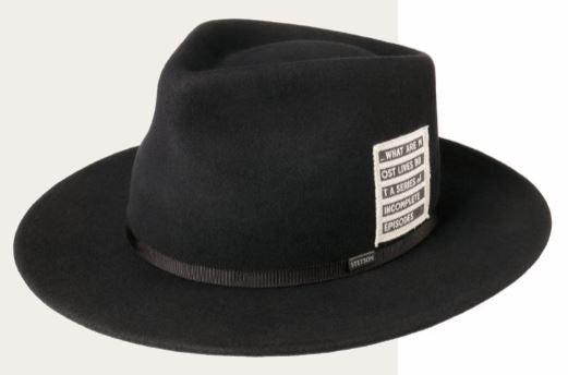 Fedora Woolfelt/Cashmere black dunkel