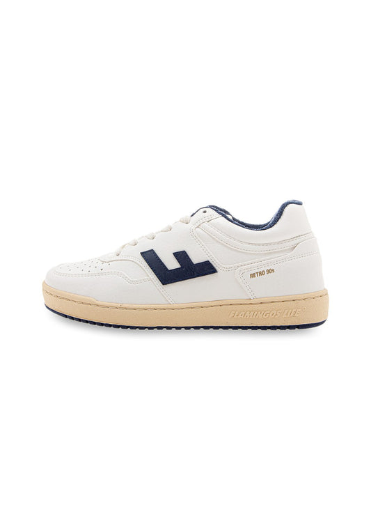 Retro 90s white/vanilla/navy dunkel