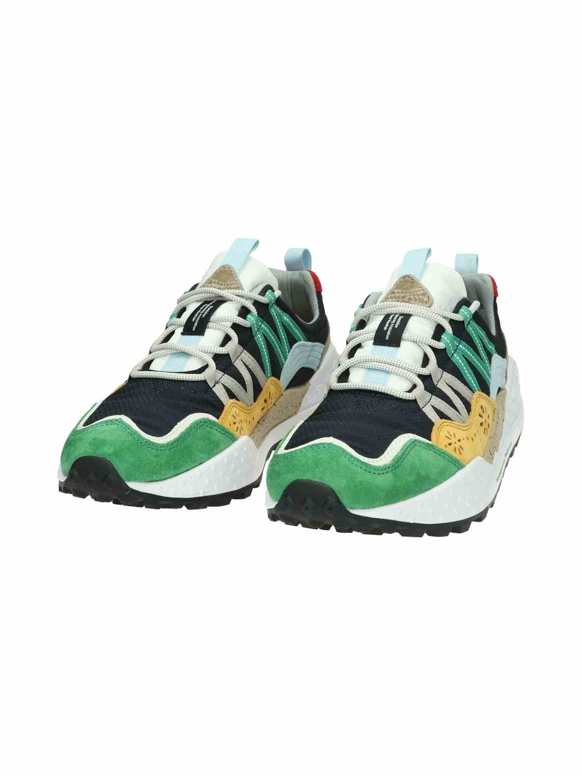 Washi Man Suede/Nylon Green-Yellow-Navy | Bildmaterial bereitgestellt von SHOES.PLEASE.