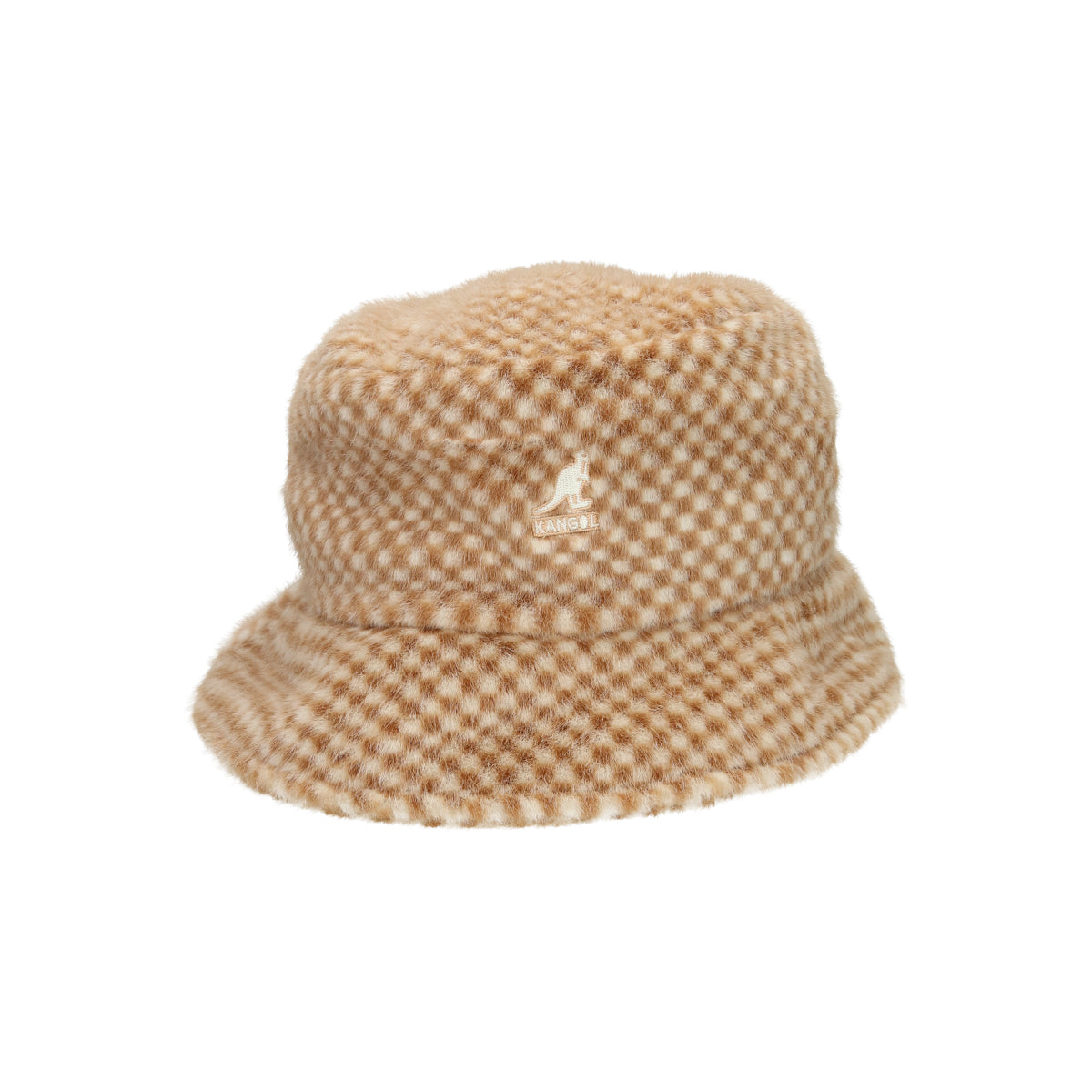 Faux Fur Bucket tan check | Bildmaterial bereitgestellt von SHOES.PLEASE.