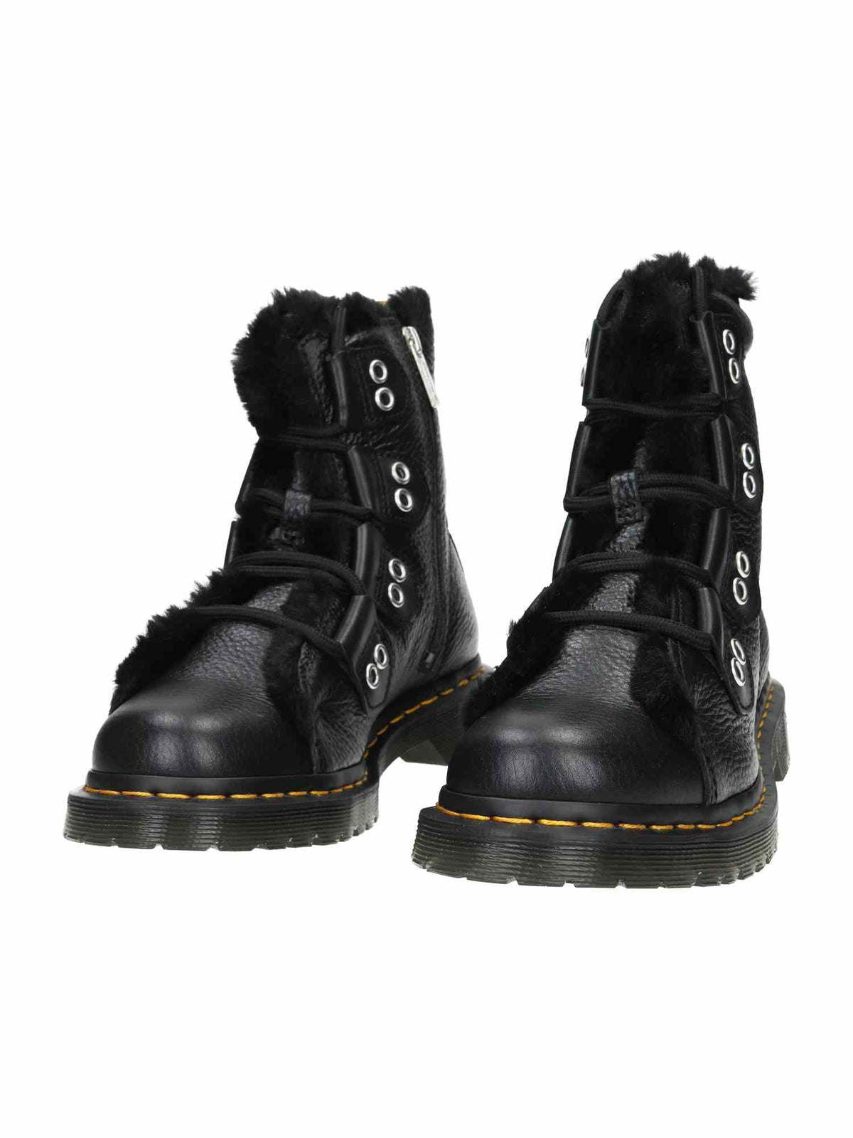 1460 Ltt Fl Milled Nappa+Wanama+Milo Fur black | Bildmaterial bereitgestellt von SHOES.PLEASE.