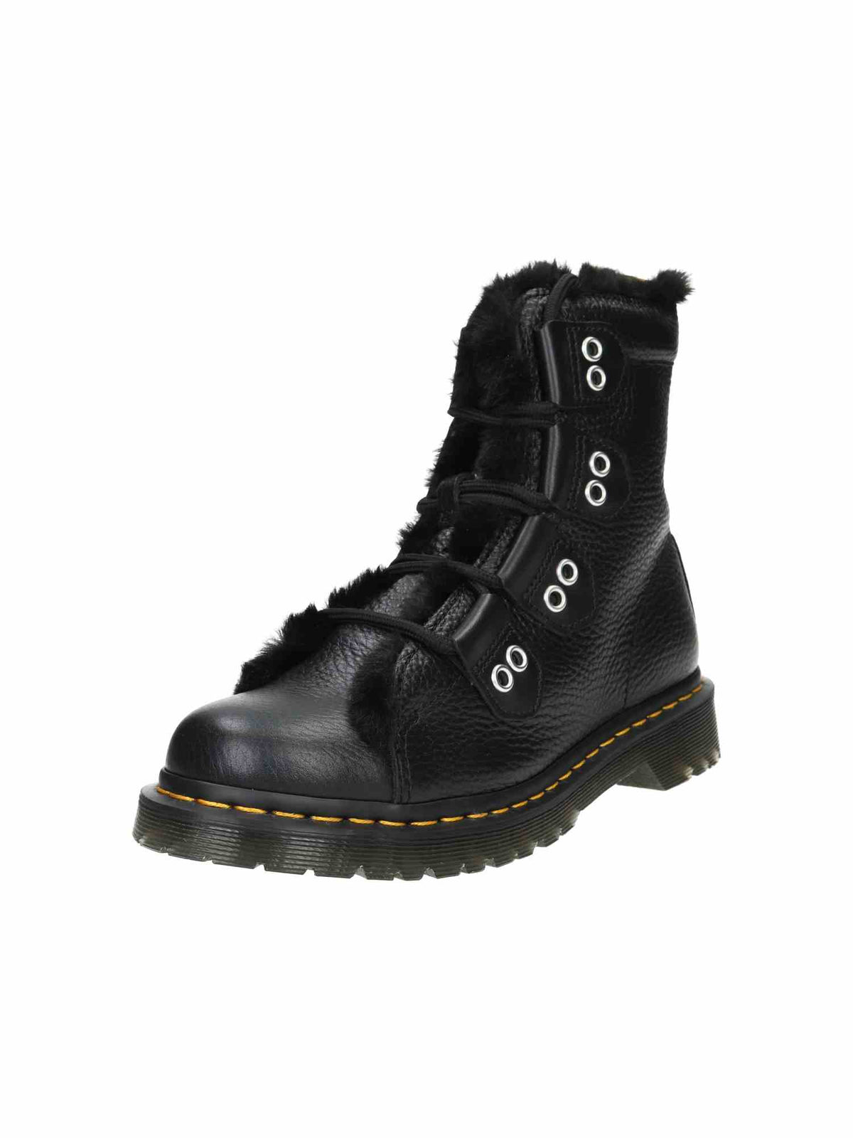 1460 Ltt Fl Milled Nappa+Wanama+Milo Fur black | Bildmaterial bereitgestellt von SHOES.PLEASE.