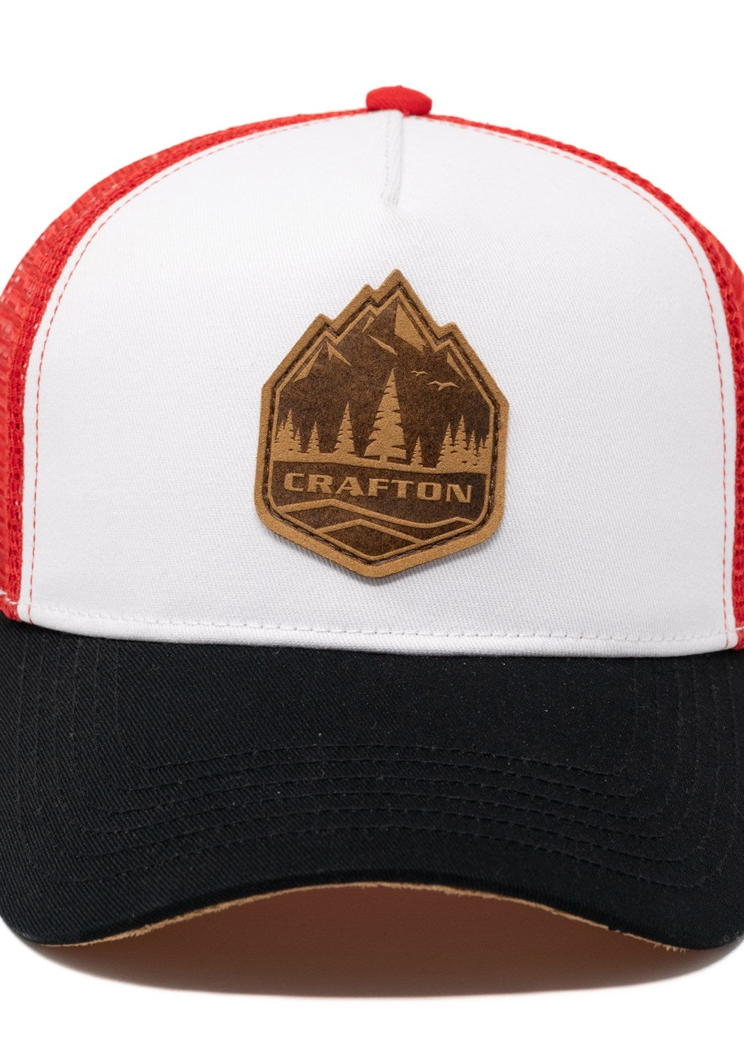CRBIG MOUNTAIN Trucker Cap blk wht rd | Bildmaterial bereitgestellt von SHOES.PLEASE.