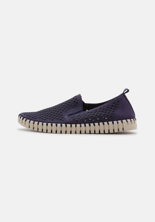 Flats for Men navy dunkel
