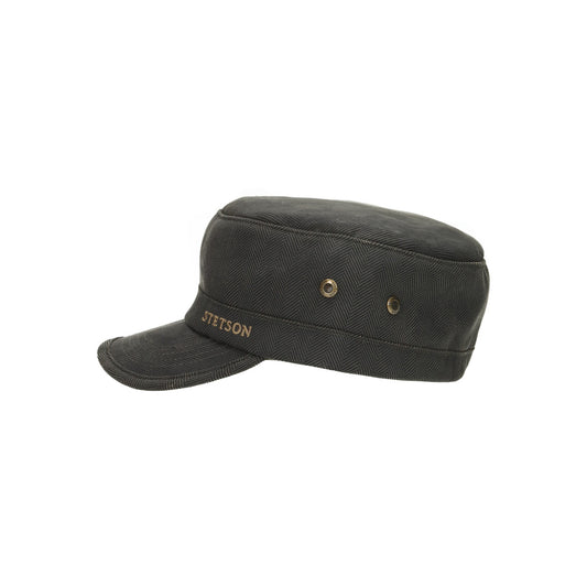 Army Cap Herringbone fischgrat grün schwarz