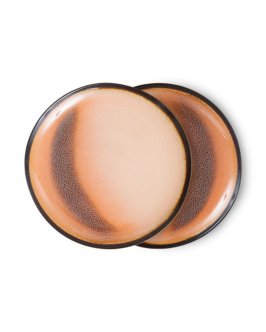 70S CERAMICS DESSERT PLATES  horizon (s