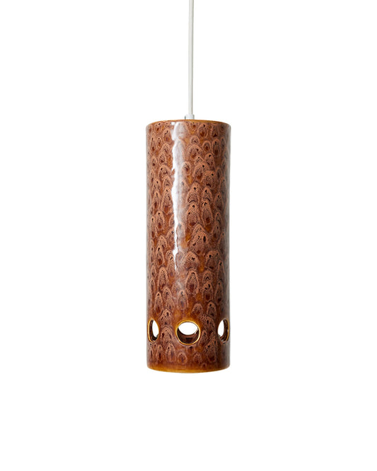 Ceramic Pendant Lamp lychee brown