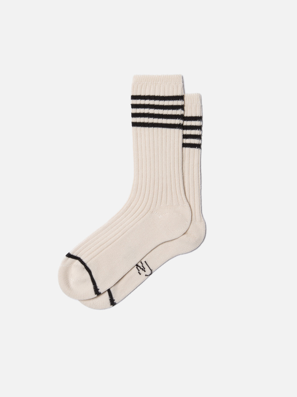 Men Tennis Socks Stripe offwhite/black | Bildmaterial bereitgestellt von SHOES.PLEASE.