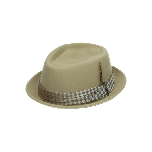 Stout Pork Pie sand/sandk check beige