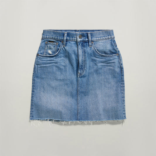 Viktoria Short Skirt Raw Edge wmn blue