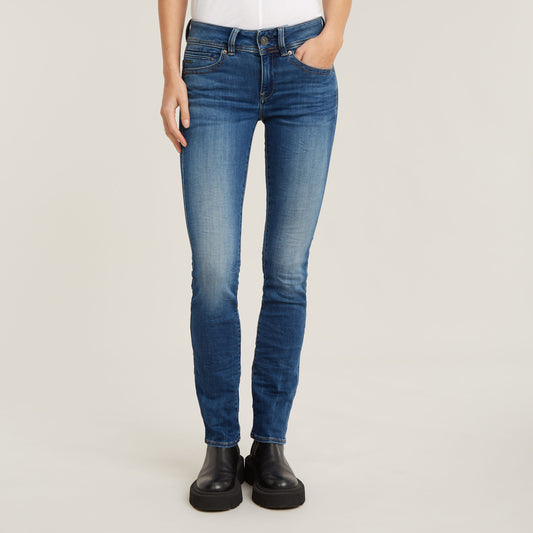 Midge Straight Wmn medium indigo aged