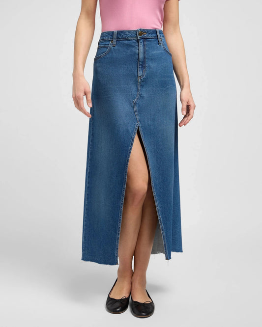 MAXI_SKIRT SUNKEN_WATERFALL medium denim