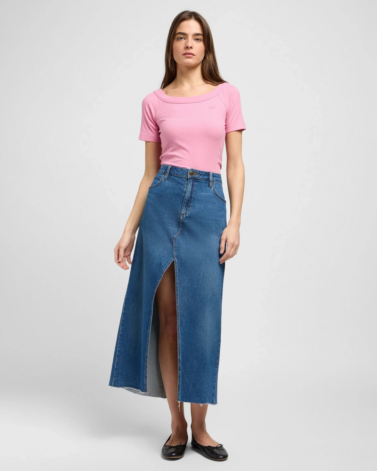 MAXI_SKIRT SUNKEN_WATERFALL medium denim | Bildmaterial bereitgestellt von SHOES.PLEASE.